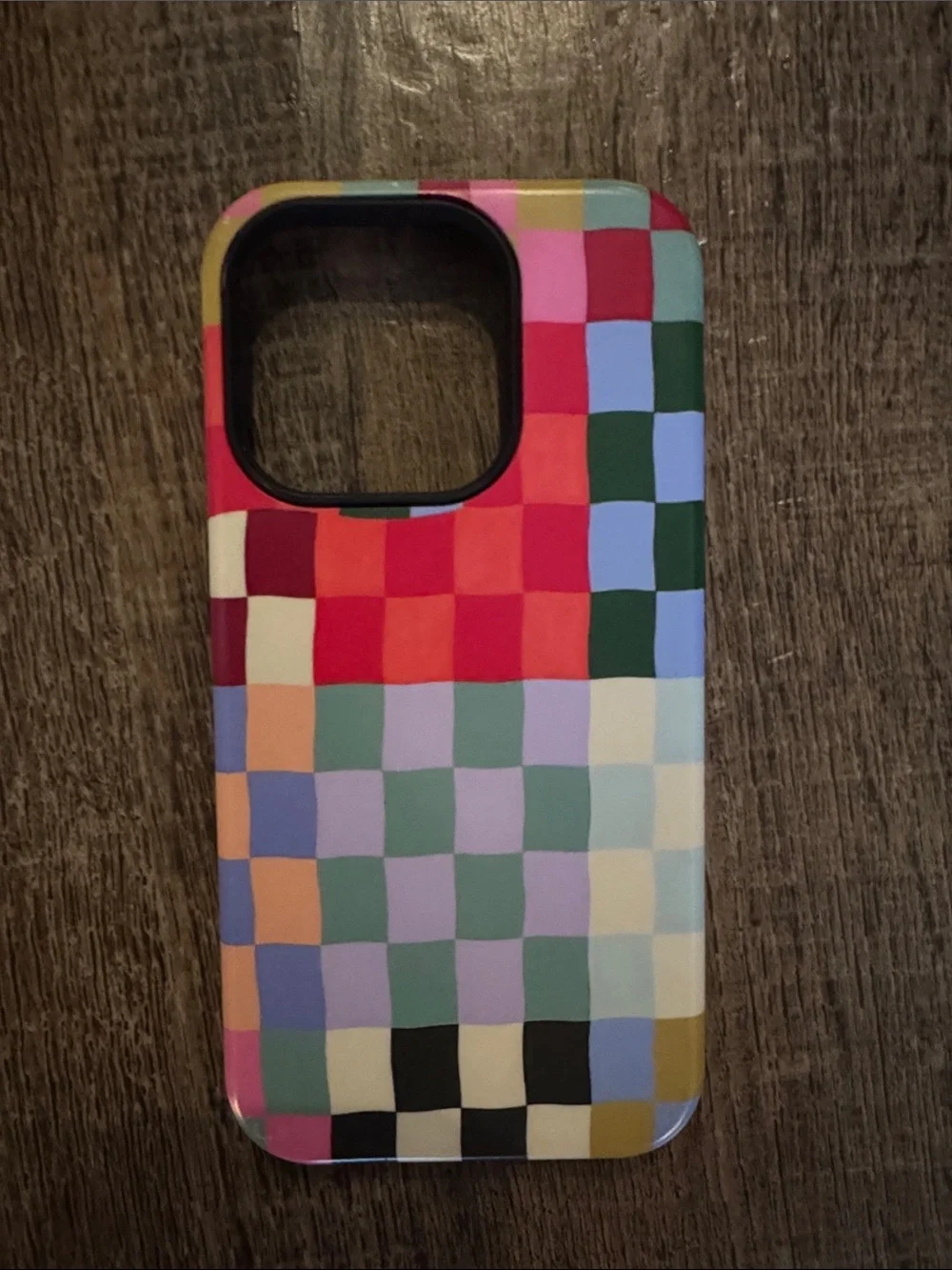 Amazon iPhone 15 Pro Colorful Checkerboard case